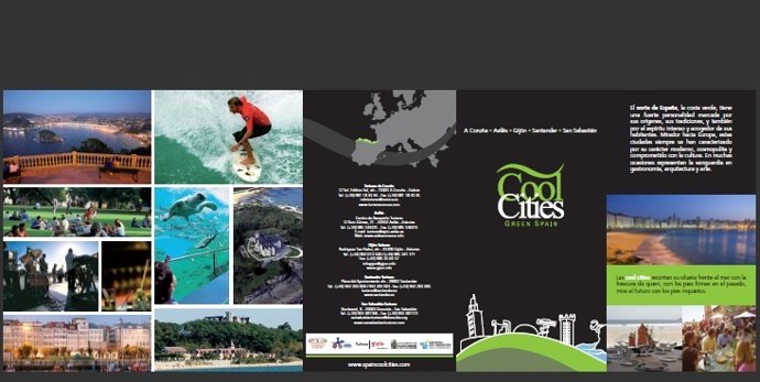 Turismo, folleto ciudades España Verde