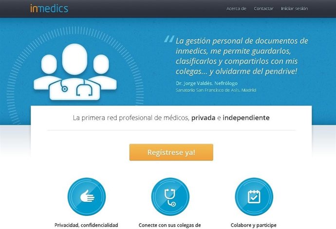 Nueva red social para médicos inmedics.Com