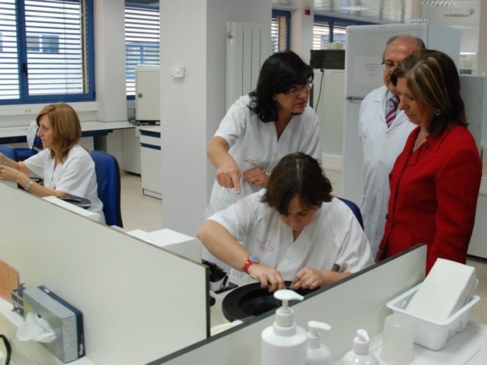 Palacios visita el Servicio de Anatomía Patológica del Reina Sofía