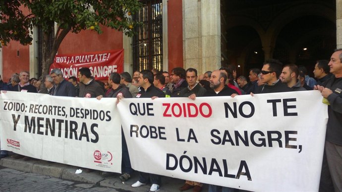 Protesta de los trabajadores municipales