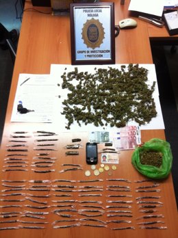 Droga incautada por la Policía Local de Málaga