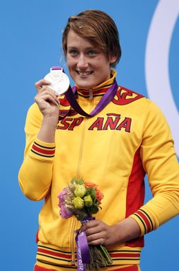 La española Mireia Belmonte con su segunda plata