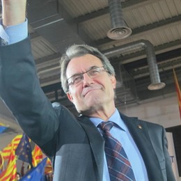 Artur Mas (CiU) en un mitin en Tarragona