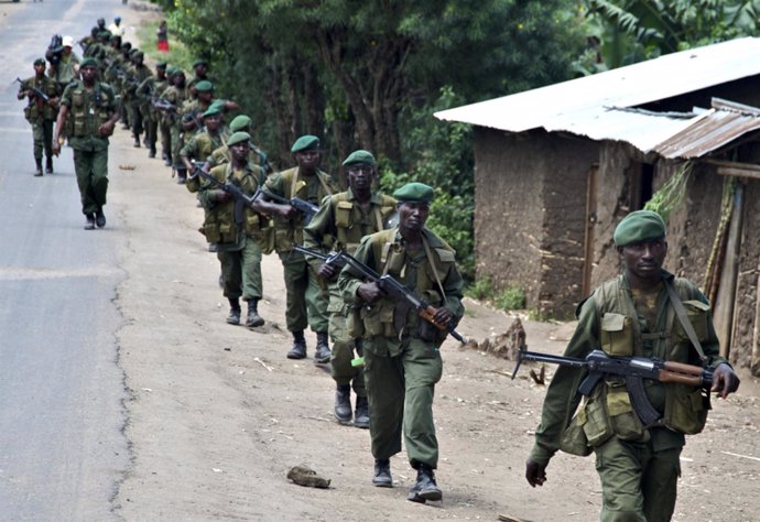 Soldados del gobierno en RDC (congo)