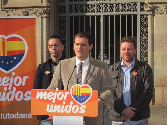 José Antonio Navarro, Albert Rivera y Manuel Losada, C's