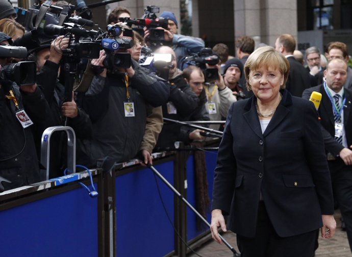 Canciller alemana, Angela Merkel en Bruselas