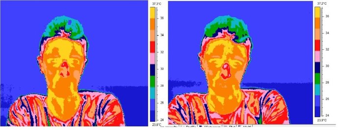 Una de las imágenes que los científicos han obtenido con el termógrafo
