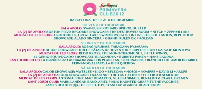 Cartel Primavera Club