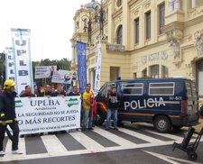 Protestas de empleados del Ayuntamiento de Málaga