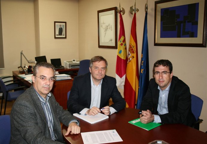 Los representantes de ANPE con Cañizares