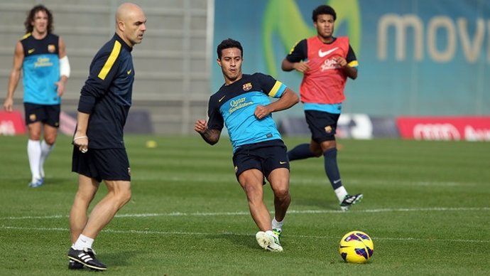 Thiago Alcántara Barcelona entrenamiento