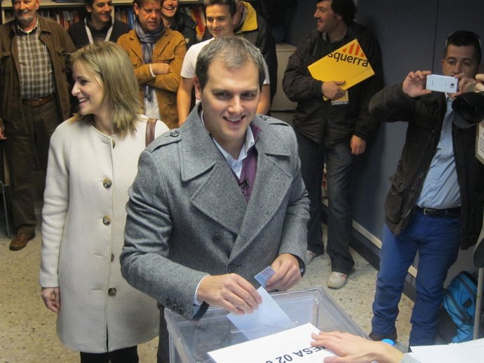 Albert Rivera, en la votación de las elecciones