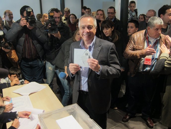 Pere Navarro, en la votación de las elecciones