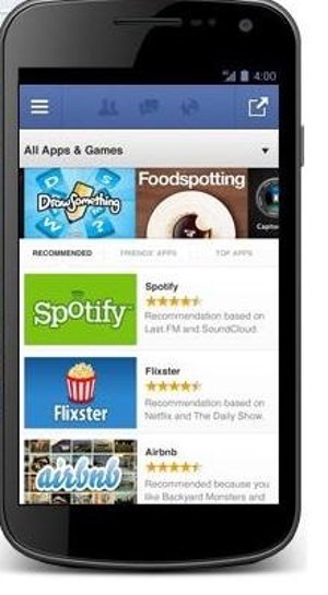 Facebook en móvil Android