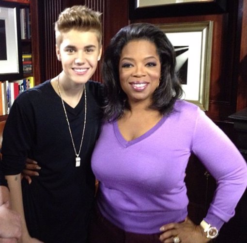 Justin Bieber con Oprah Winfrey