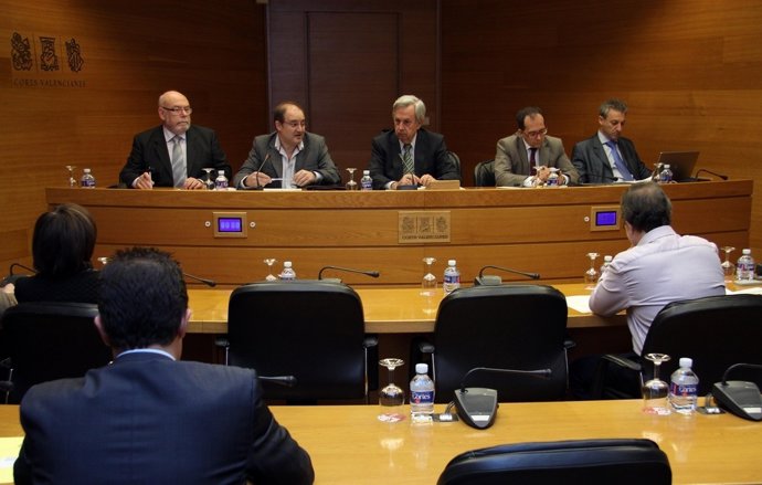 Manuel Muelas, Segundo Por La Izquierda En La Comisión De Las Corts