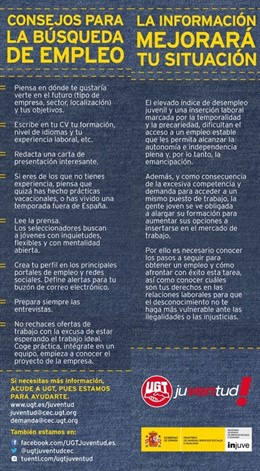 Diccionario de empleo para jóvenes de UGT