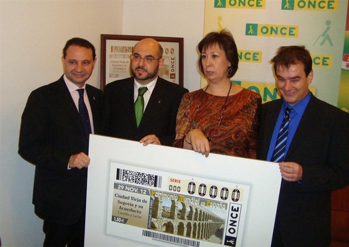 Presentación del cupón de la ONCE en Segovia