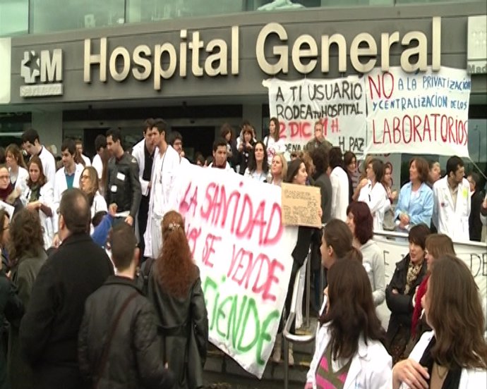 Primera jornada de huelga sanitaria en Madrid