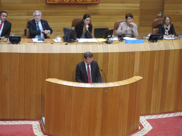 Alberto Núñez Feijóo en la sesión de investidura