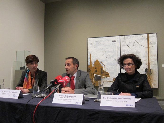 Presentación de una exposición de la UPNA en el Museo de Navarra.