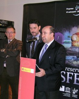 Rada, durante la inauguración de la exposición. 