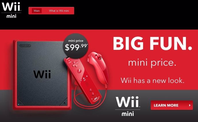 Nueva Wii Mini por Nintendo Canadá 