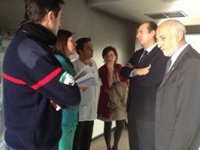 Carrón felicita a los profesionales por su diligencia en la extinción del incendio en el Hospital de Talarrubias