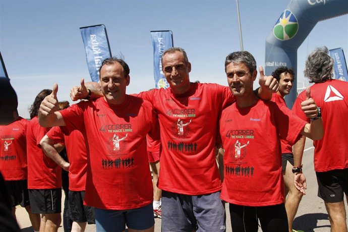 Fermín Cacho, Rafa Guijosa Y Martín Fiz En Un Homeja Al Soriano