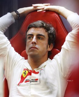 Fernando Alonso en el circuito de Singapur
