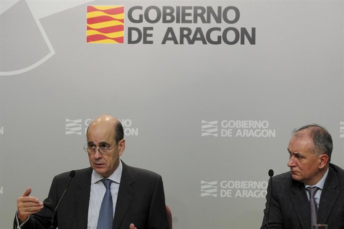 Alarcón y Arminio en rueda de prensa en el Pignatelli