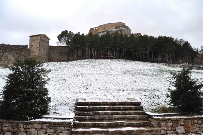 Primeras nieves en Morella (Castellón)