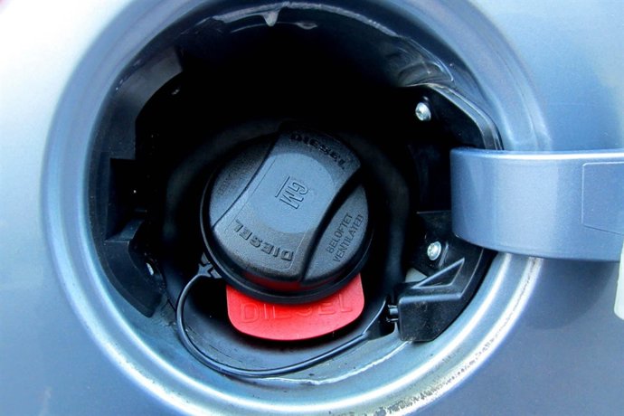 Depósito de gasolina de un coche