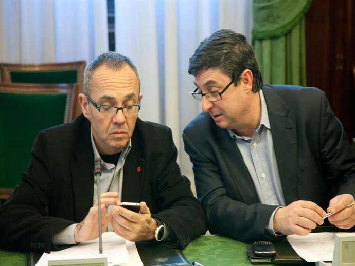 Joan Coscubiela (ICV) Y José Luis Centella (IU)