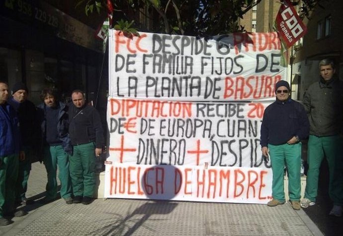 Trabajadores de la planta de reciclaje de Alhendín en huelga de hambre