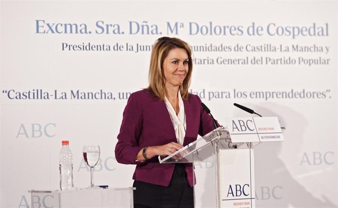 Maria Dolores de Cospedal en desayuno ABC en Toledo
