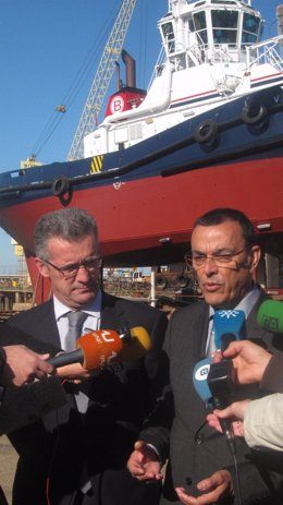 El secretario general del PSOE, Ignacio Caraballo, y José María Soriano Cotnsa