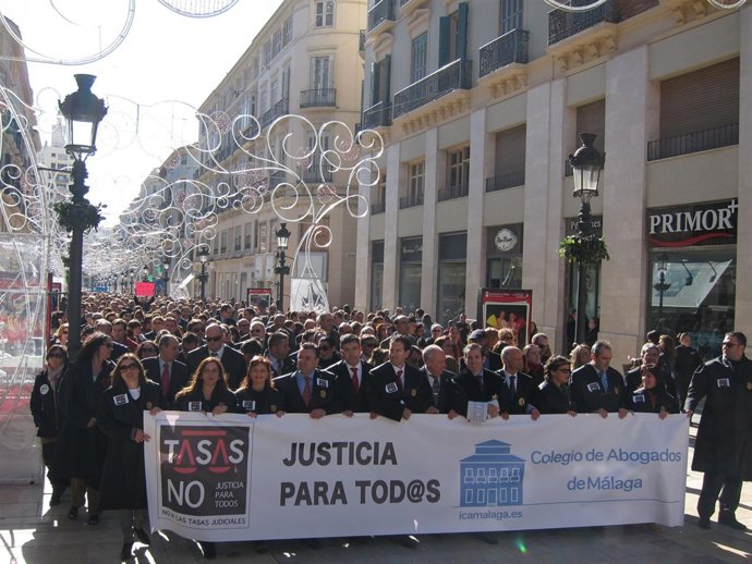 Manifestación de abogados contra las tasas judiciales