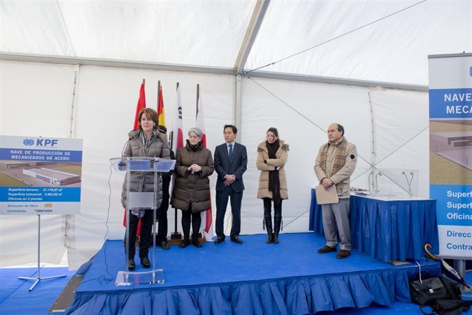 Acto para la ampliación de las instalaciones de KPF en Tudela.