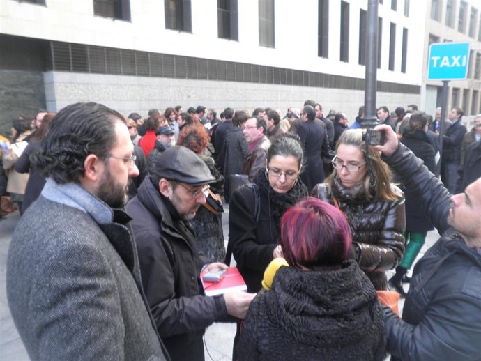 Concentración de abogados en Valladolid.