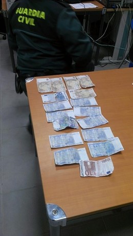 Dinero falso intervenido en Xinzo de Limia (Ourense)
