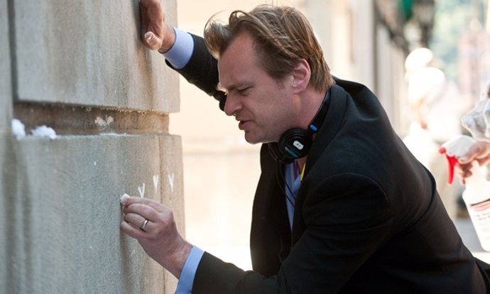 Christopher Nolan en el rodaje de The Dark Knight Rises