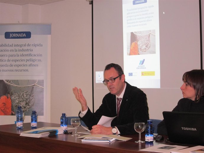 Representantes de Anfaco en rueda de prensa en Vigo