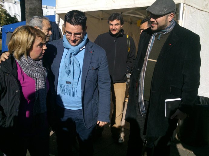 Aurora Rubio con Pedro García y Galileo Florido