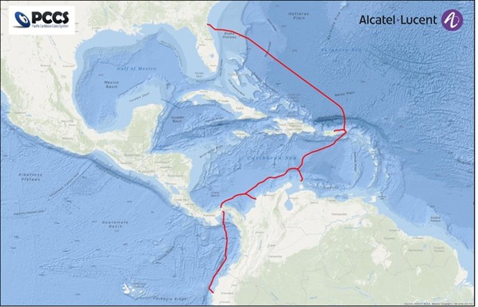 Red de cable submarino Alcatel-Lucent