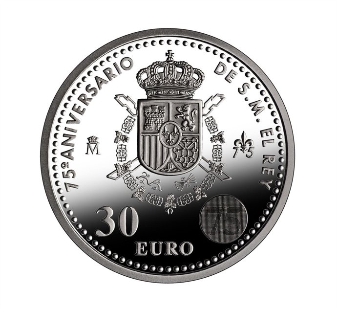 Moneda conmemorativa del 75 aniversario del Rey