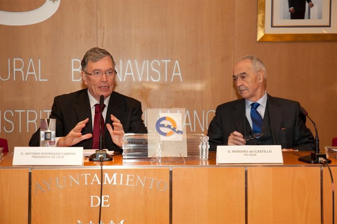 Rodríguez-Campra y el director del ITE de CECE, Mariano del Castilo