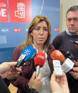 La consejera de Presidencia e Igualdad, Susana Díaz, hoy  en Sevilla