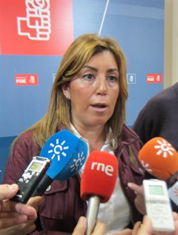 La consejera de Presidencia, Susana Díaz, hoy en Sevilla