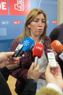 La consejera de Presidencia, Susana Díaz, hoy en Sevilla